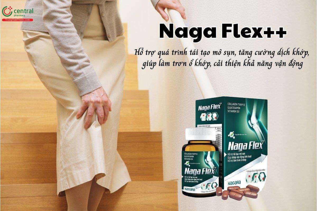 Naga Flex++ hỗ trợ quá trình tái tạo mô sụn, tăng cường dịch khớp, giúp làm trơn ổ khớp, cải thiện khả năng vận động