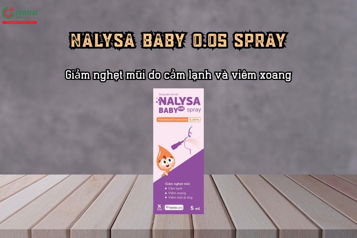 Giảm nghẹt mũi do cảm lạnh và viêm xoang với Nalysa baby 0.05 spray