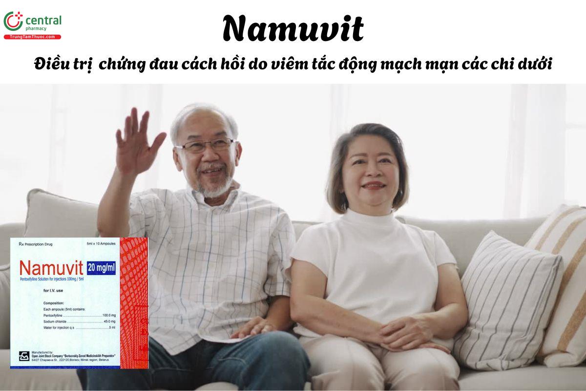Thuốc Namuvit 100mg/5ml - Điều trị rối loạn tuần hoàn não, tuần hoàn ngoại vi