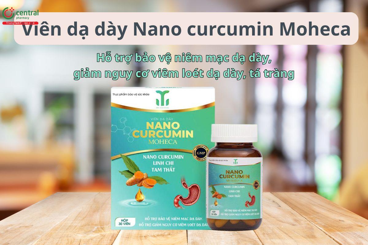 Viên dạ dày Nano Curcumin Moheca hỗ trợ giảm viêm loét dạ dày, tá tràng