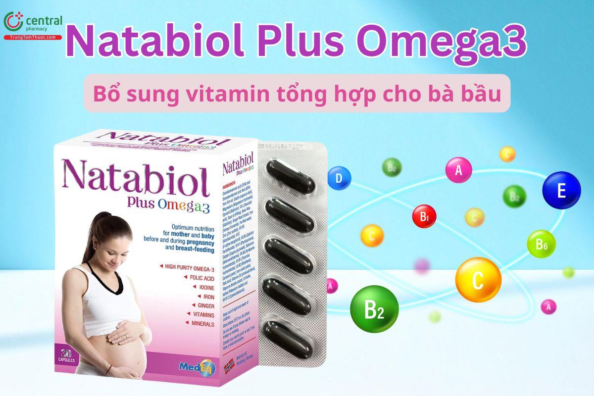 Natabiol Plus Omega 3 bổ sung vitamin, khoáng chất thiết yếu cho thai kỳ