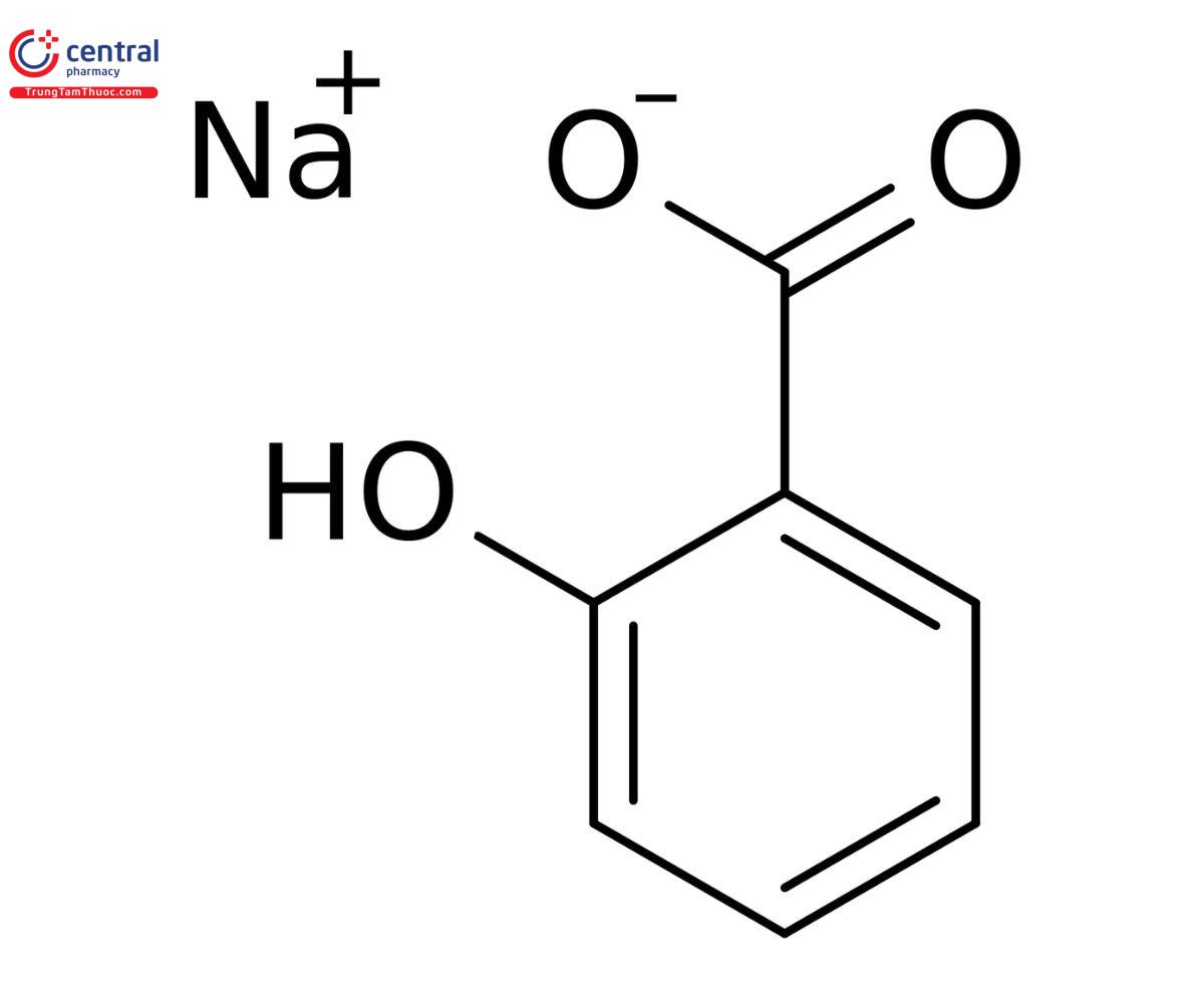 Công thức cấu tạo của Natri Salicylate