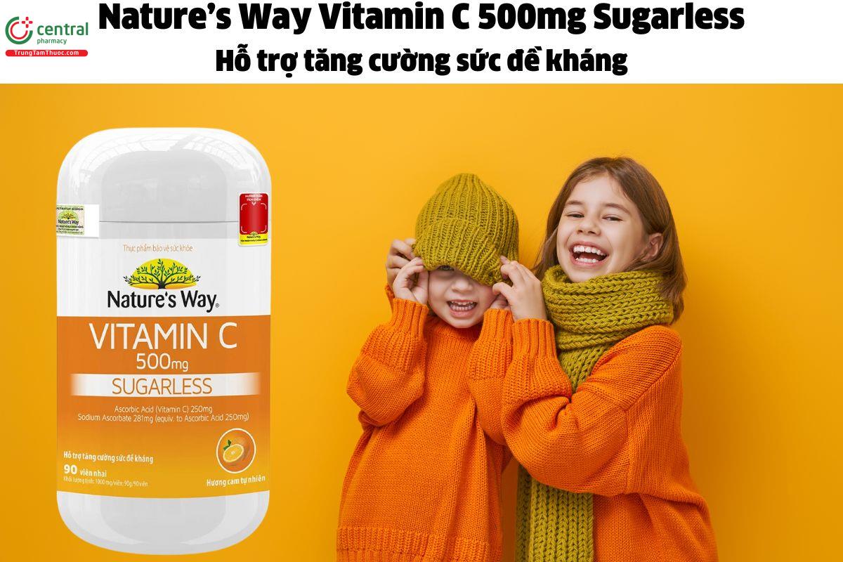 Nature’s Way Vitamin C 500mg Sugarless - tăng cường sức đề kháng 