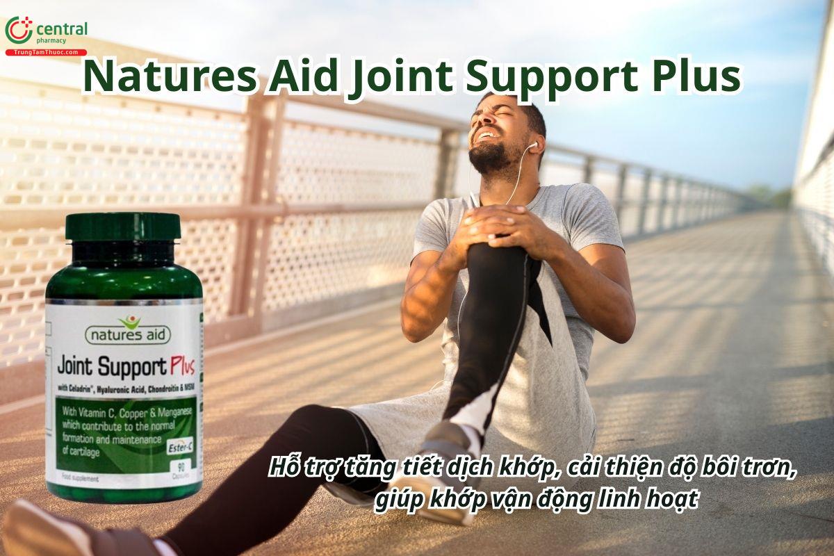 Natures Aid Joint Support Plus hỗ trợ tăng tiết dịch khớp, cải thiện độ bôi trơn, giúp khớp vận động linh hoạt
