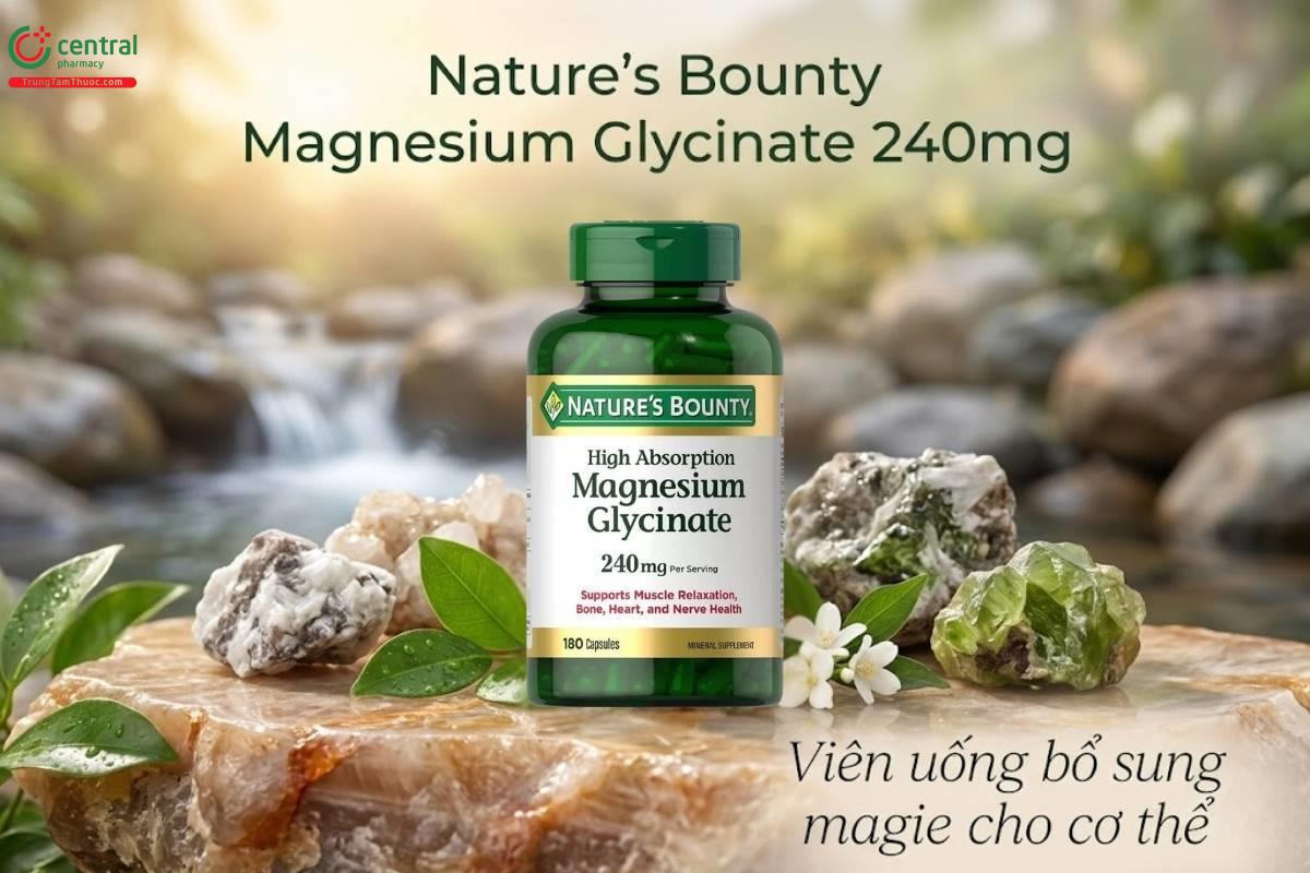 Nature's Bounty Magnesium Glycinate 240mg của Mỹ tốt cho xương và cơ bắp