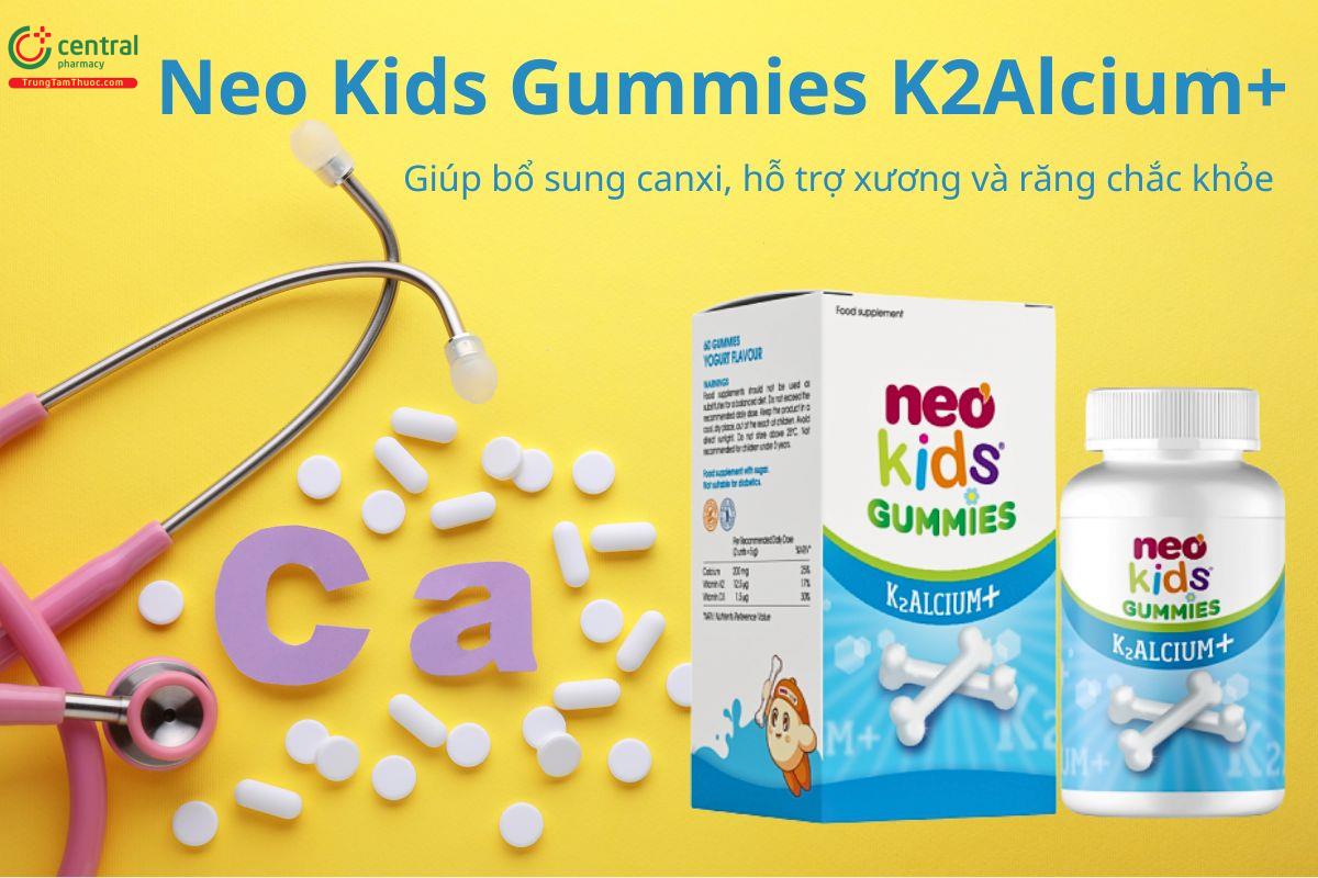 Neo Kids Gummies K2Alcium+ hỗ trợ xương và răng chắc khỏe