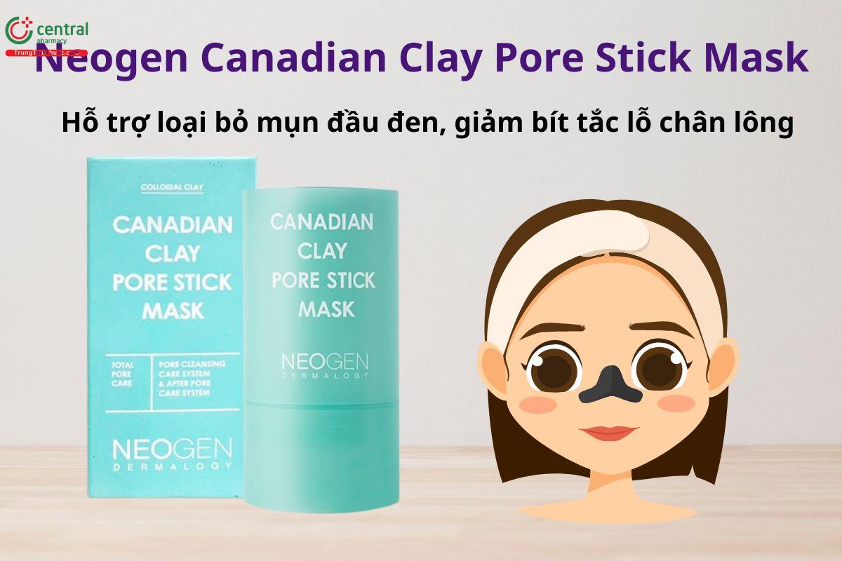 Neogen Canadian Clay Pore Stick Mask hỗ trợ giảm mụn đầu đen, làm thông thoáng lỗ chân lông