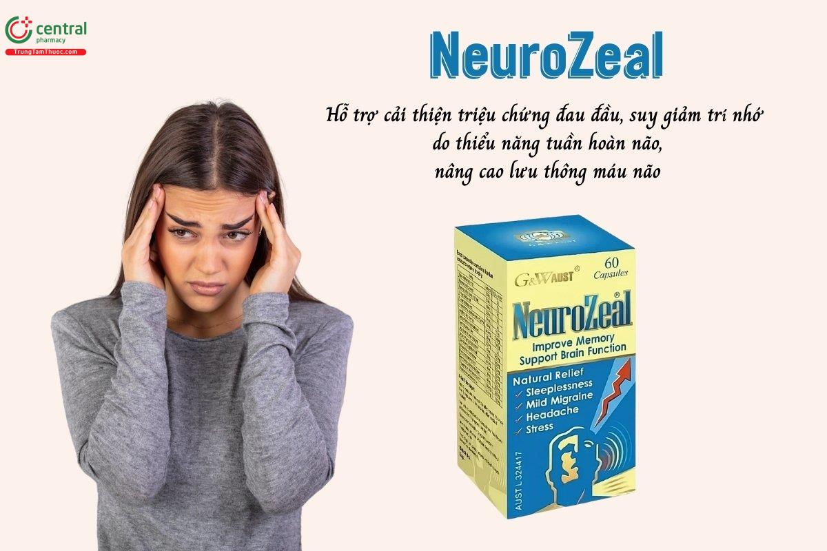 NeuroZeal hỗ trợ cải thiện triệu chứng đau đầu, suy giảm trí nhớ do thiểu năng tuần hoàn não