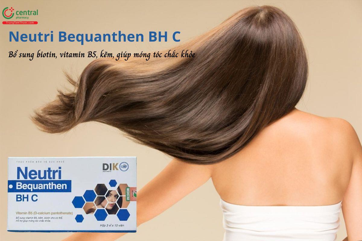 Neutri Bequanthen BH C bổ sung biotin, kẽm, giúp tóc, móng chắc khỏe