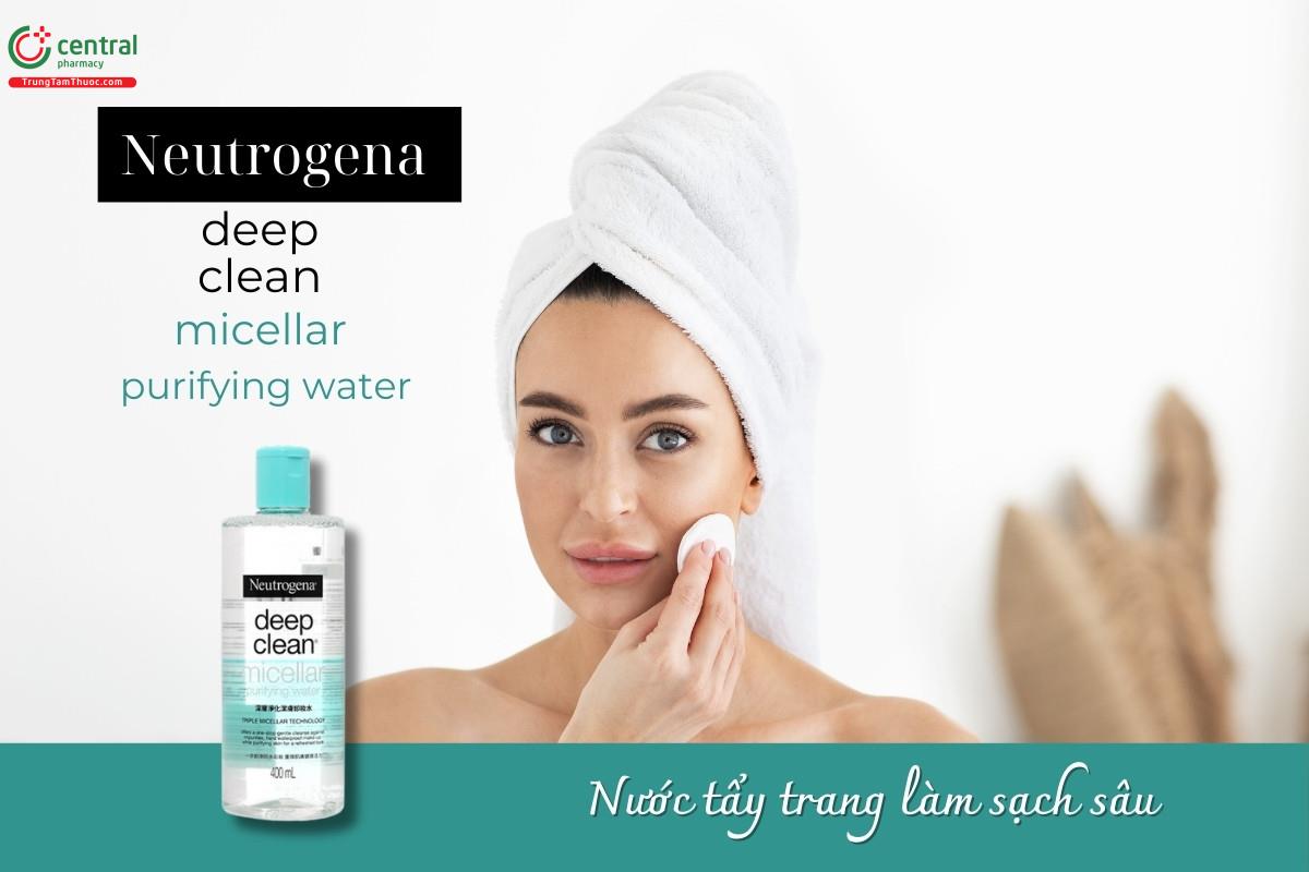 Nước tẩy trang Neutrogena Deep Clean với công nghệ tiên tiến Triple Micellar mang lại hiệu quả làm sạch 7 trong 1, là giải pháp làm sạch dịu nhẹ, giúp loại bỏ tạp chất và lớp trang điểm lâu trôi