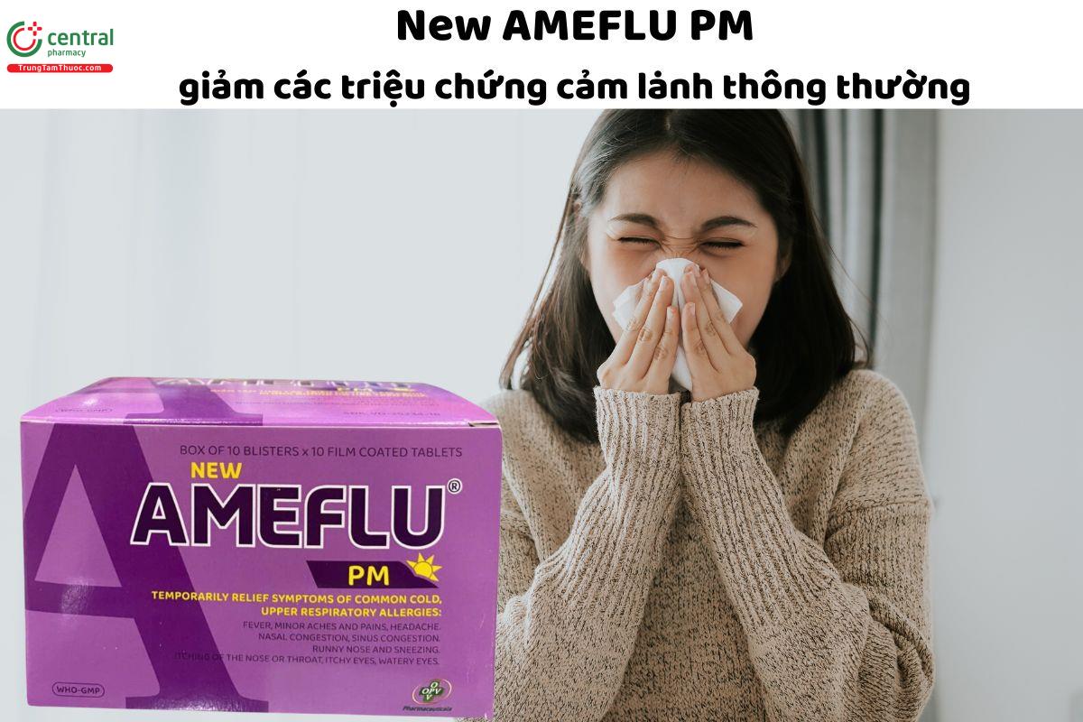 Thuốc New AMEFLU PM Dược phẩm OPV - Điều trị triệu chứng cảm lạnh