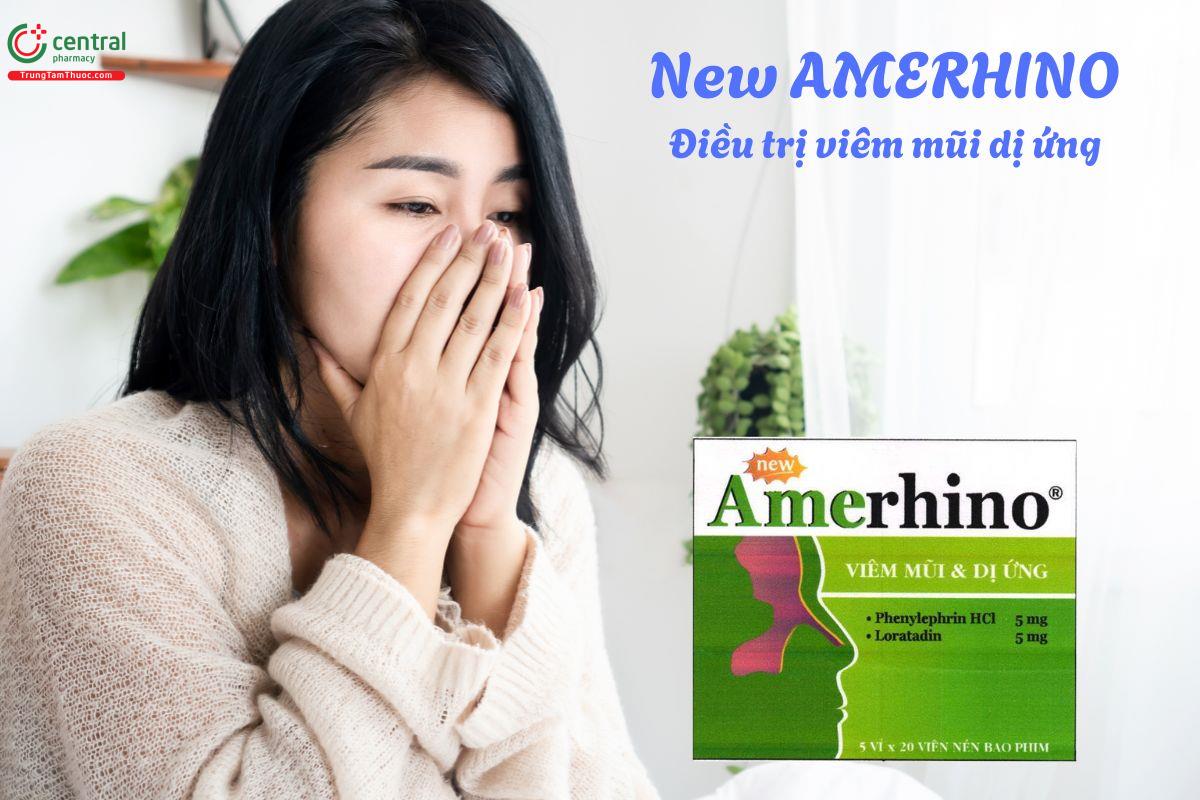 Thuốc New AMERHINO - Điều trị nghẹt mũi, hắt hơi, sổ mũi, ngứa mũi