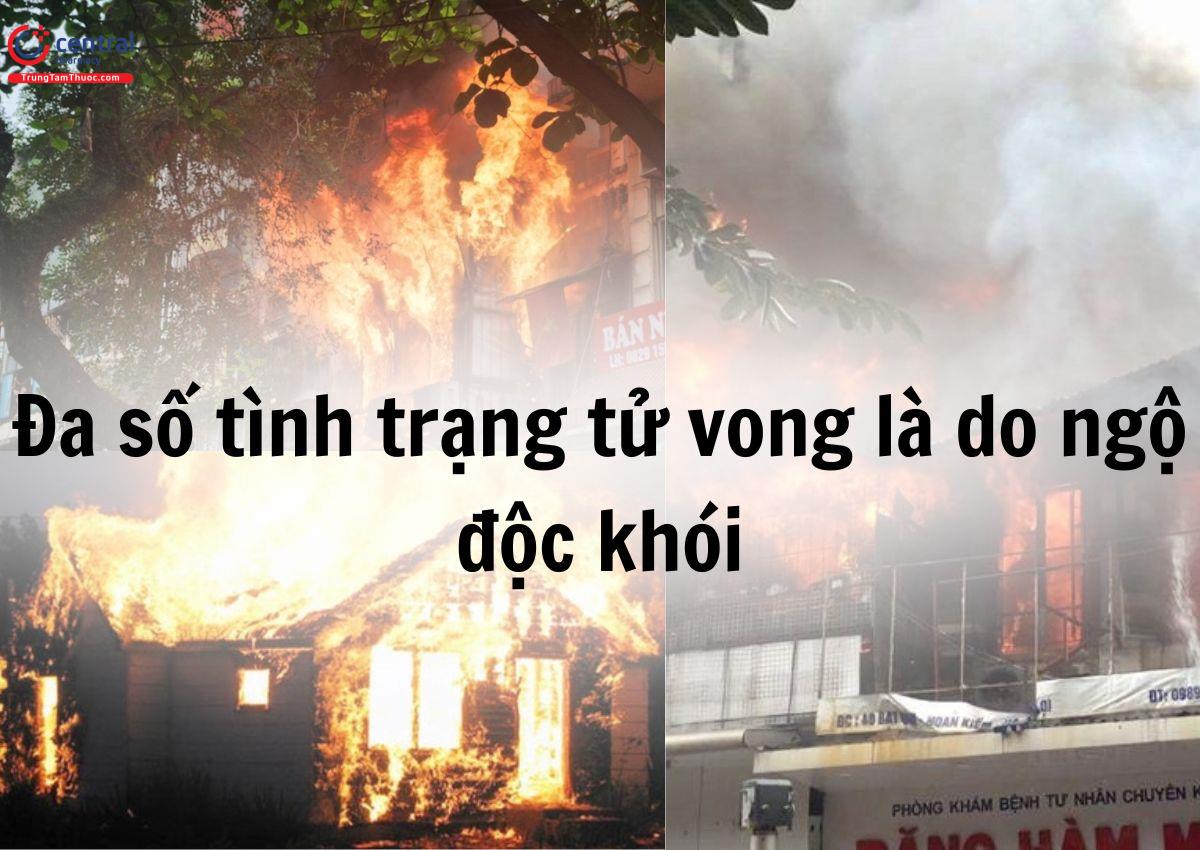 Ngộ độc khói là nguyên nhân gây tử vong hàng đầu trong các đám cháy