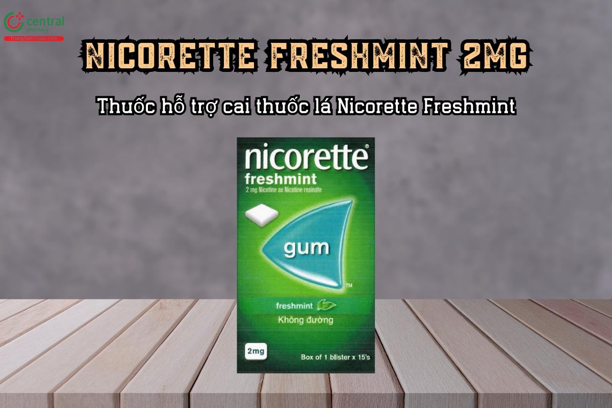 Thuốc hỗ trợ cai thuốc lá Nicorette Freshmint 2mg