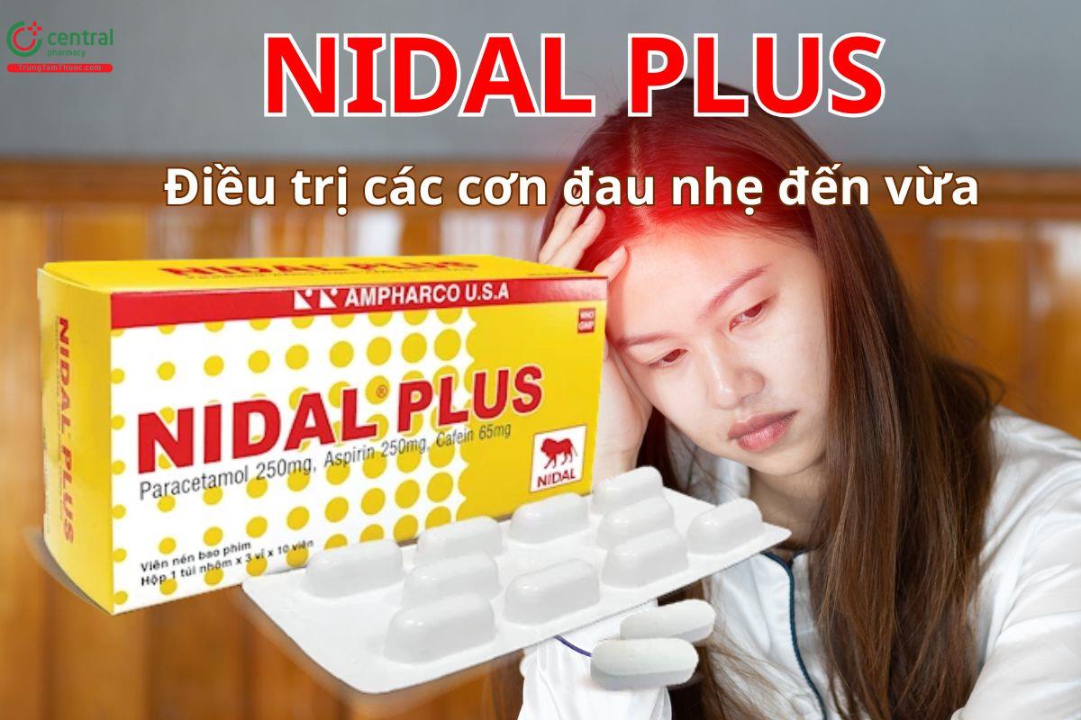 Nidal Plus điều trị các cơn đau đầu cấp tính, làm dịu các cơn đau mức độ nhẹ
