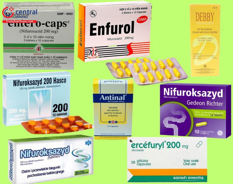 Các thuốc chứa Nifuroxazide