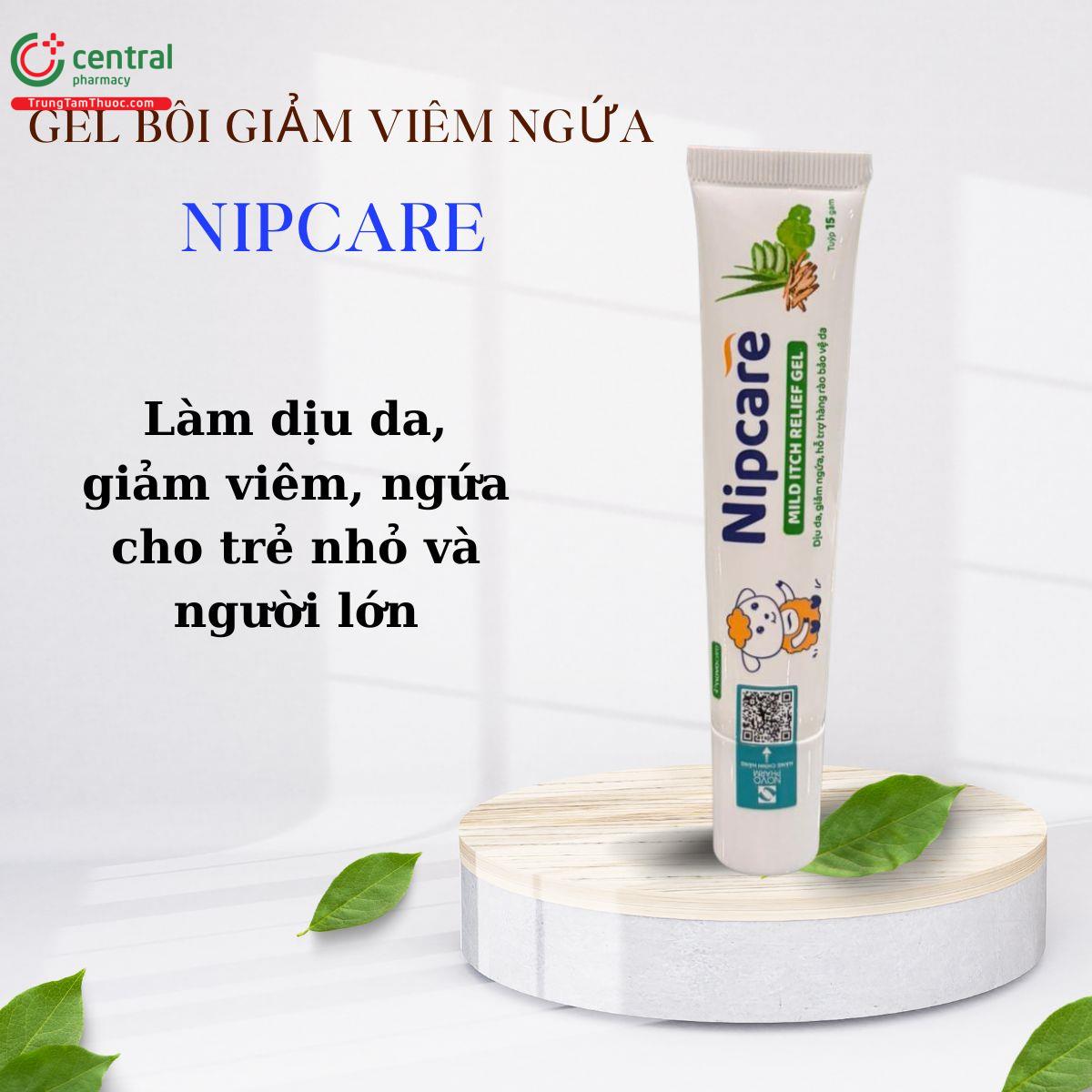 Gel bôi giảm viêm ngứa Nipcare - Làm dịu da, giảm viêm