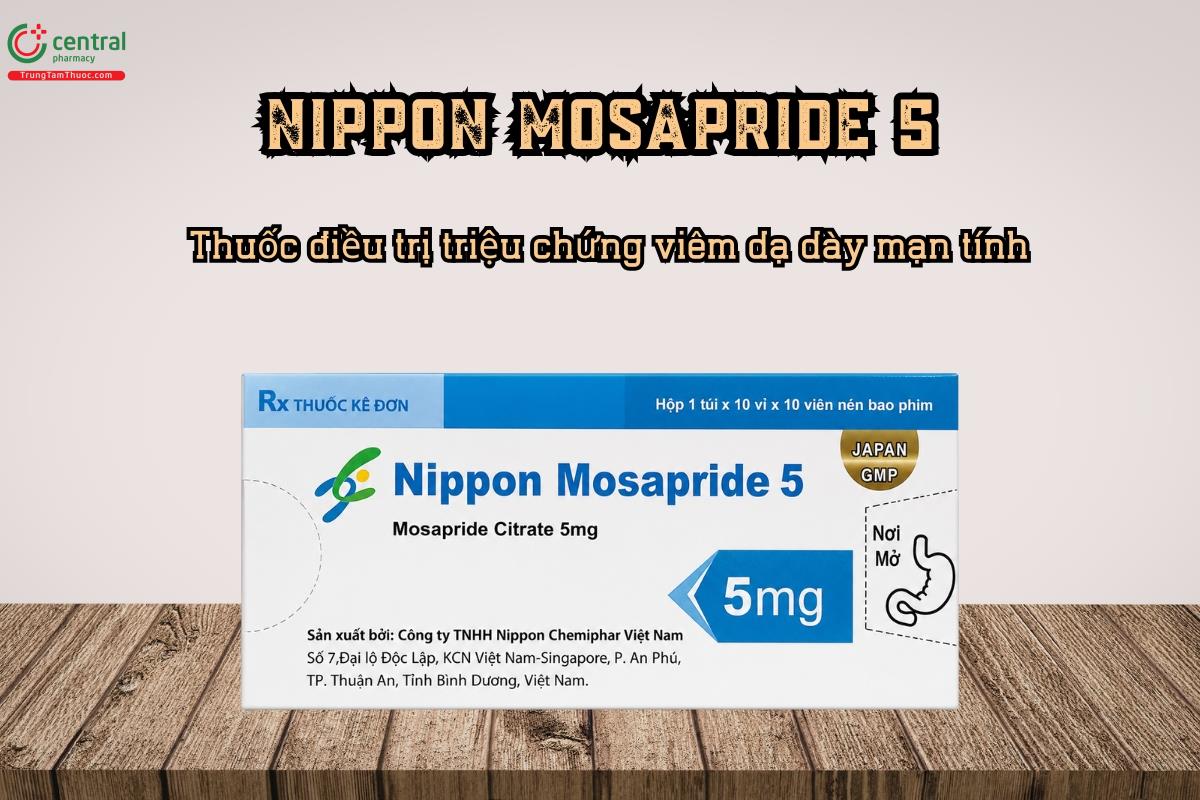 Thuốc điều trị triệu chứng viêm dạ dày mạn tính Nippon Mosapride 5