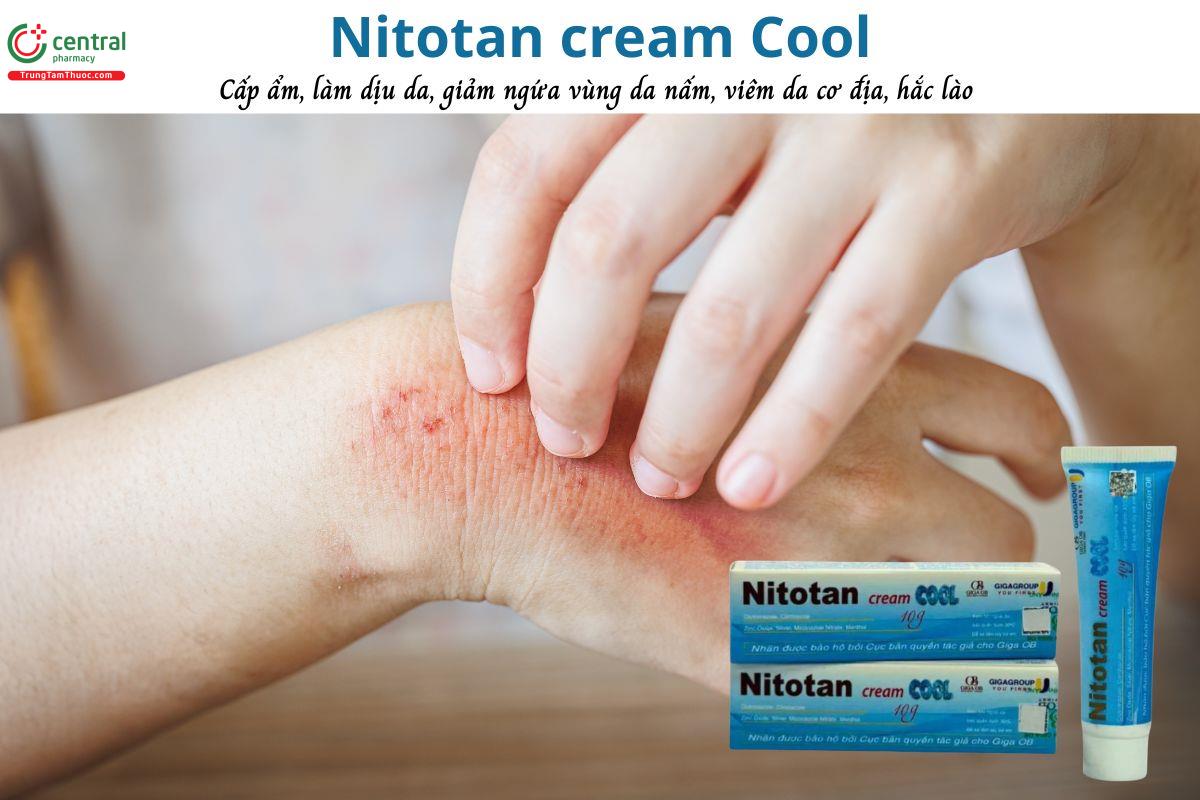 Nitotan cream Cool - Cấp ẩm, làm dịu vùng da nấm, hắc lào, viêm da cơ địa