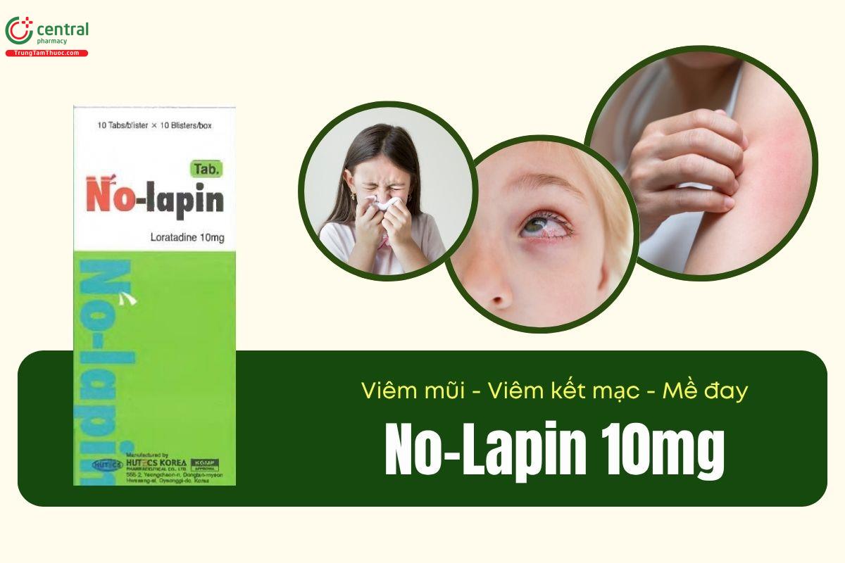 Thuốc No-Lapin 10mg trị viêm mũi dị ứng, viêm kết mạc, mề đay