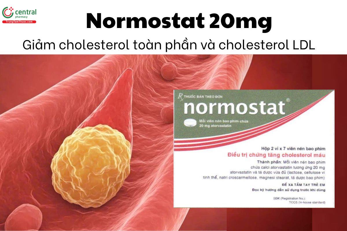 Thuốc Normostat 20mg - Điều trị hỗ trợ tình trạng tăng cholesterol toàn phần
