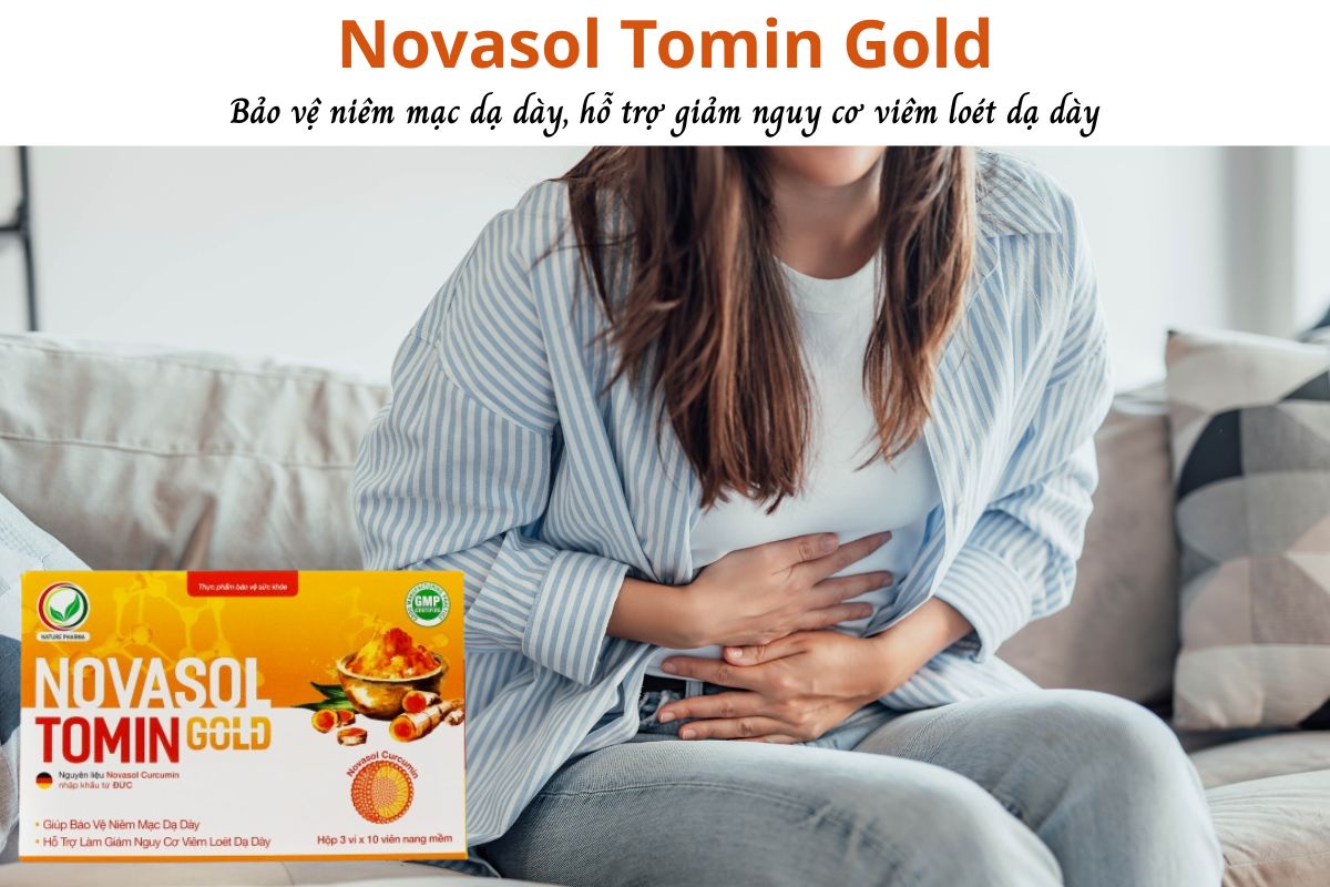 Novasol Tomin Gold - Bảo vệ niêm mạc dạ dày, giảm nguy cơ viêm loét dạ dày