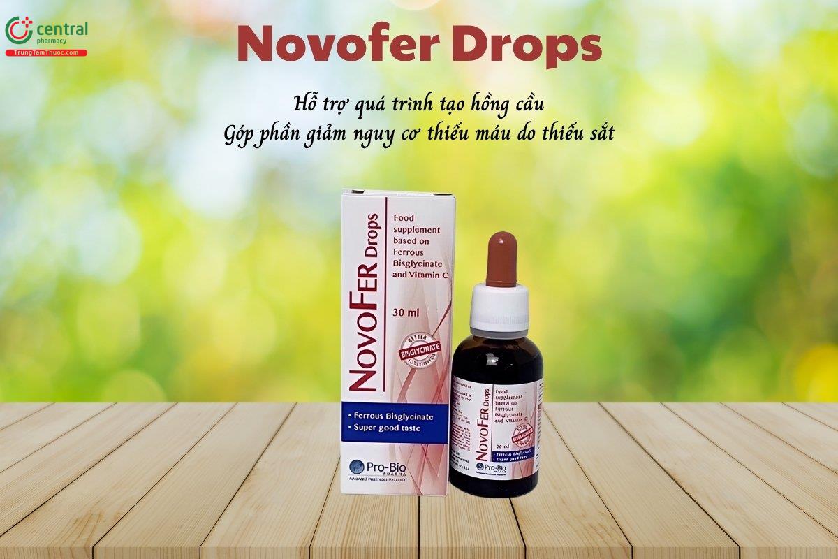 Novofer Drops hỗ trợ tạo hồng cầu, giảm nguy cơ thiếu máu do thiếu sắt