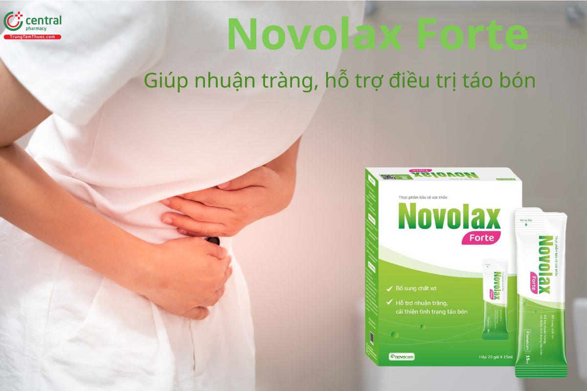 Novolax Forte giúp nhuận tràng, hỗ trợ điều trị táo bón