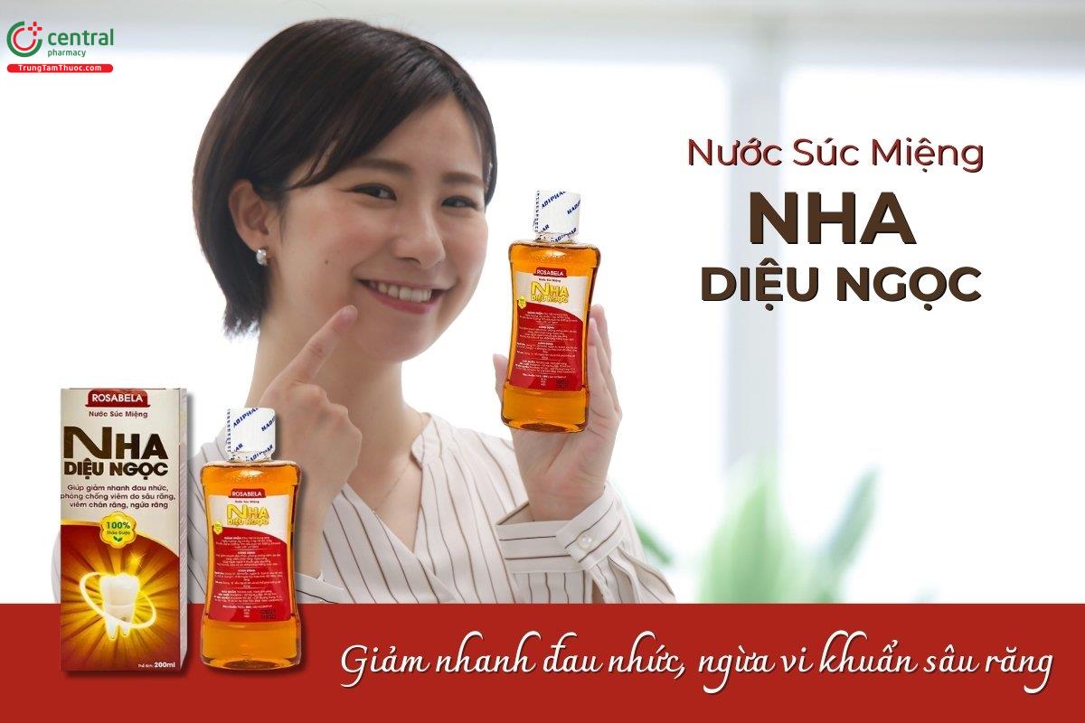 Nước Súc Miệng Nha Diệu Ngọc hỗ trợ giảm nhanh cảm giác đau nhức, phòng ngừa viêm nhiễm do sâu răng, viêm lợi, ngứa răng, Hỗ trợ ức chế sự phát triển của vi khuẩn gây sâu răng.