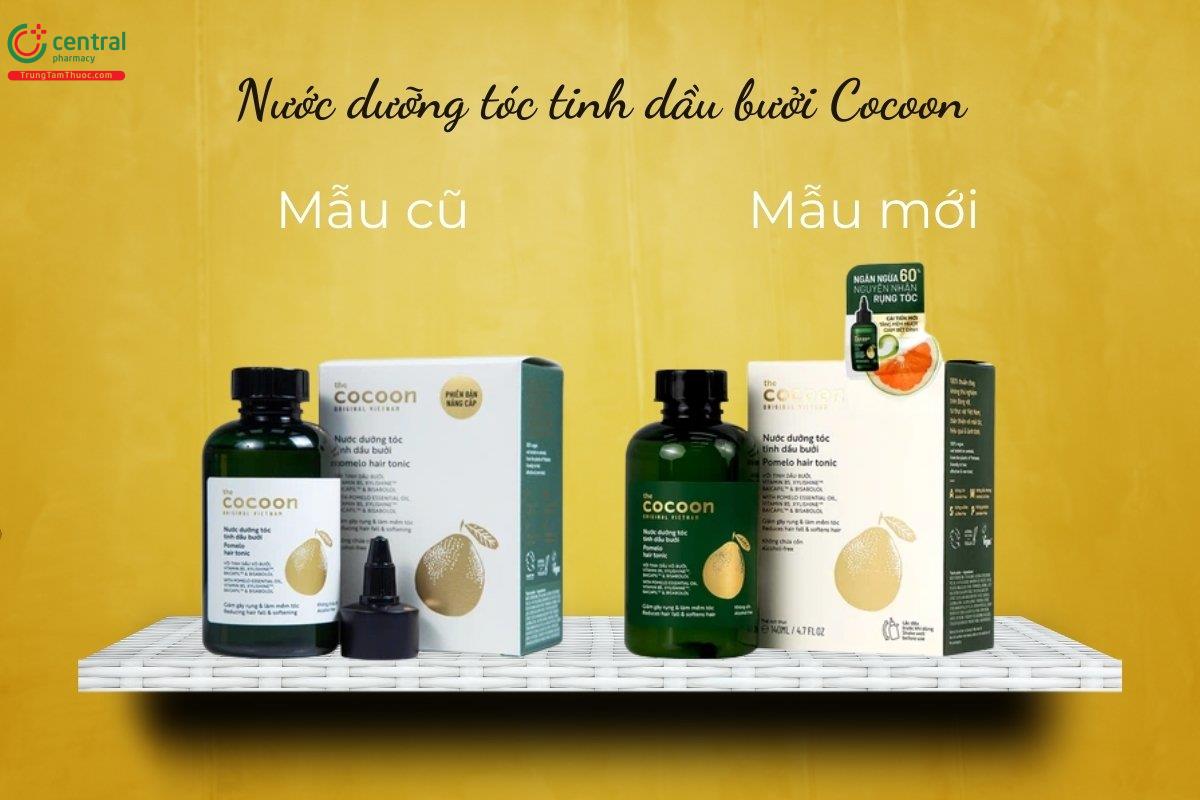 Nước dưỡng tóc tinh dầu bưởi Cocoon đã cập nhật bao bì mới với thiết kế dễ nhận diện hơn