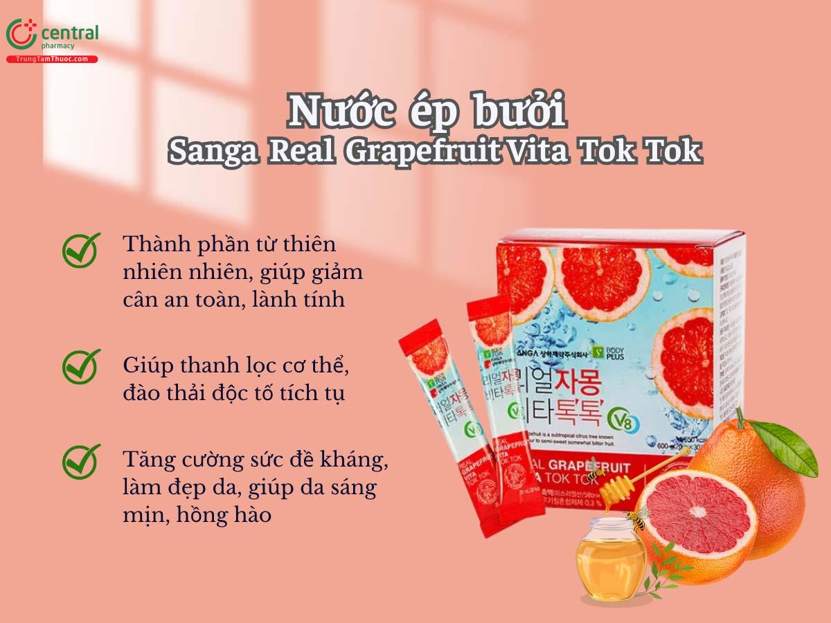 Nước ép bưởi Sanga Real Grapefruit Vita Tok Tok