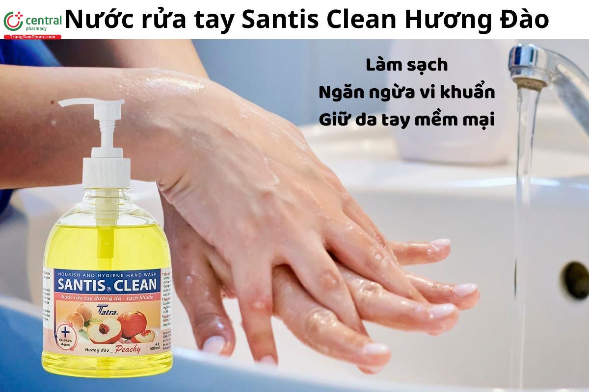 Nước rửa tay Santis Clean Hương Đào