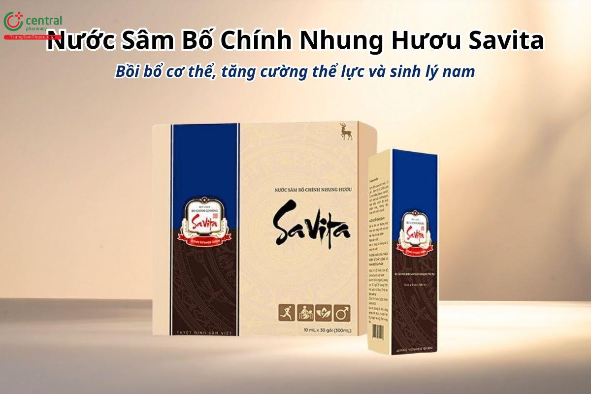 Nước Sâm Bố Chính Nhung Hươu Savita - Bồi bổ cơ thể, tăng cường thể lực và sinh lý nam