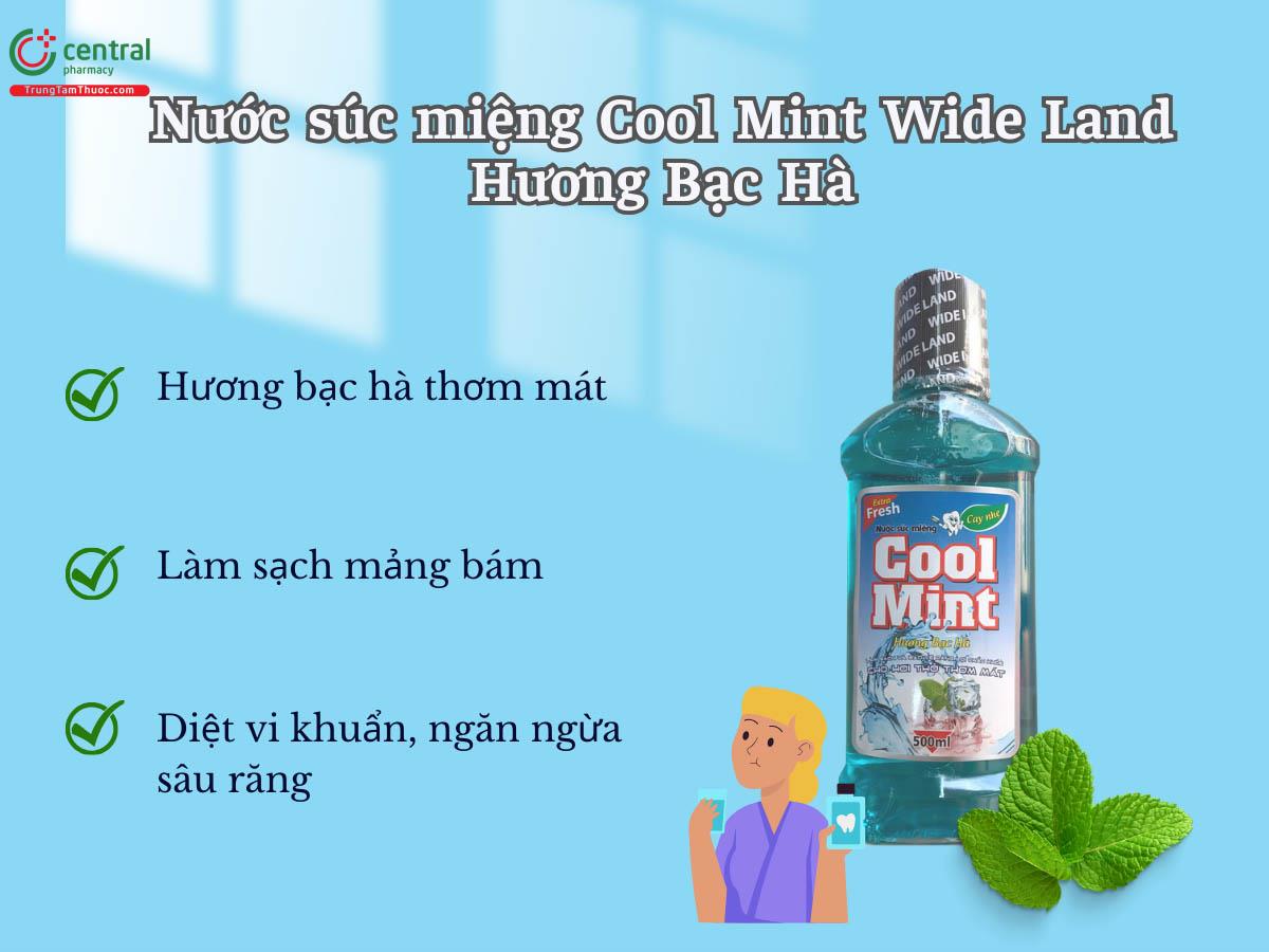 Nước súc miệng Cool Mint Wide Land Hương Bạc Hà