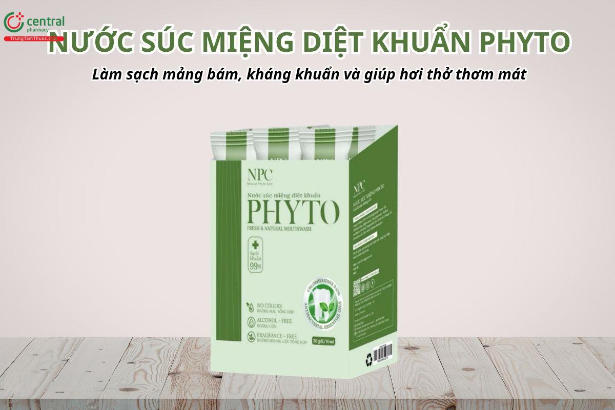 Nước súc miệng diệt khuẩn Phyto giúp làm sạch mảng bám, kháng khuẩn và giúp hơi thở thơm mát