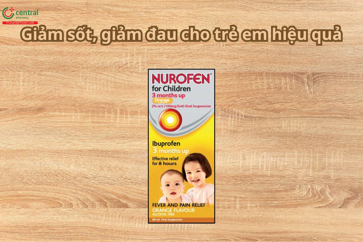 Thuốc Nurofen For Children giảm sốt, giảm đau cho trẻ em hiệu quả