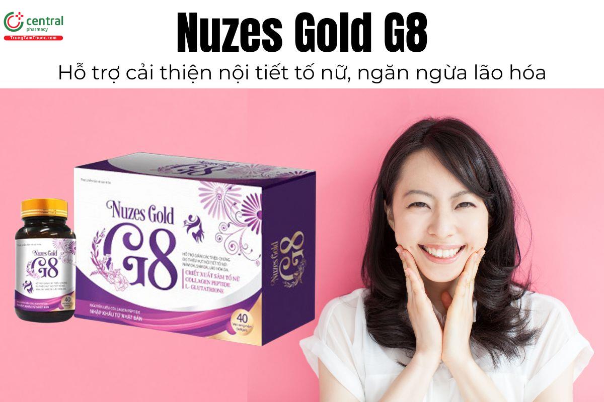  Nuzes Gold G8 - Hỗ trợ cải thiện nội tiết tố nữ, ngăn ngừa lão hóa
