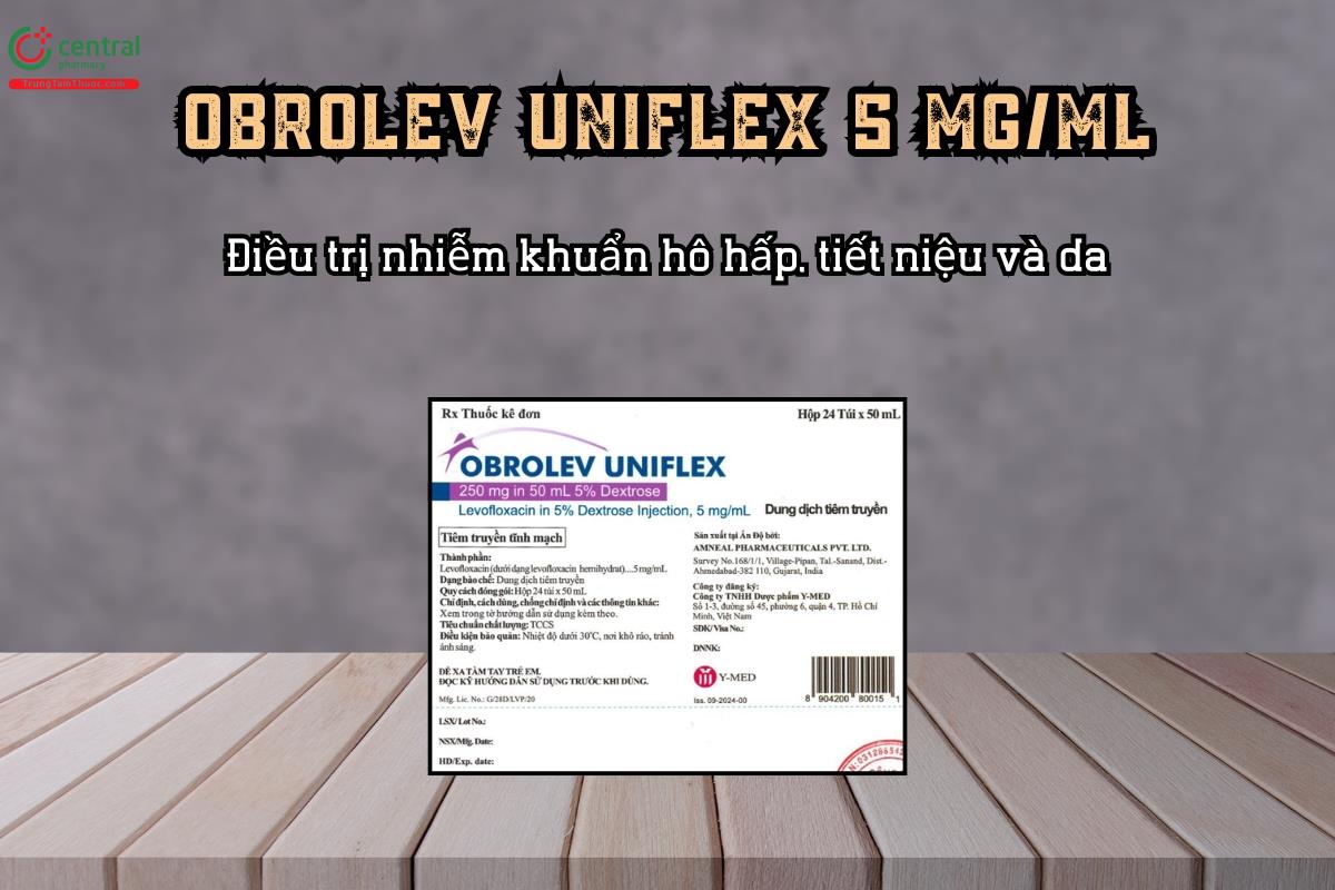 Điều trị nhiễm khuẩn hô hấp, tiết niệu và da - Obrolev Uniflex 5 mg/ml