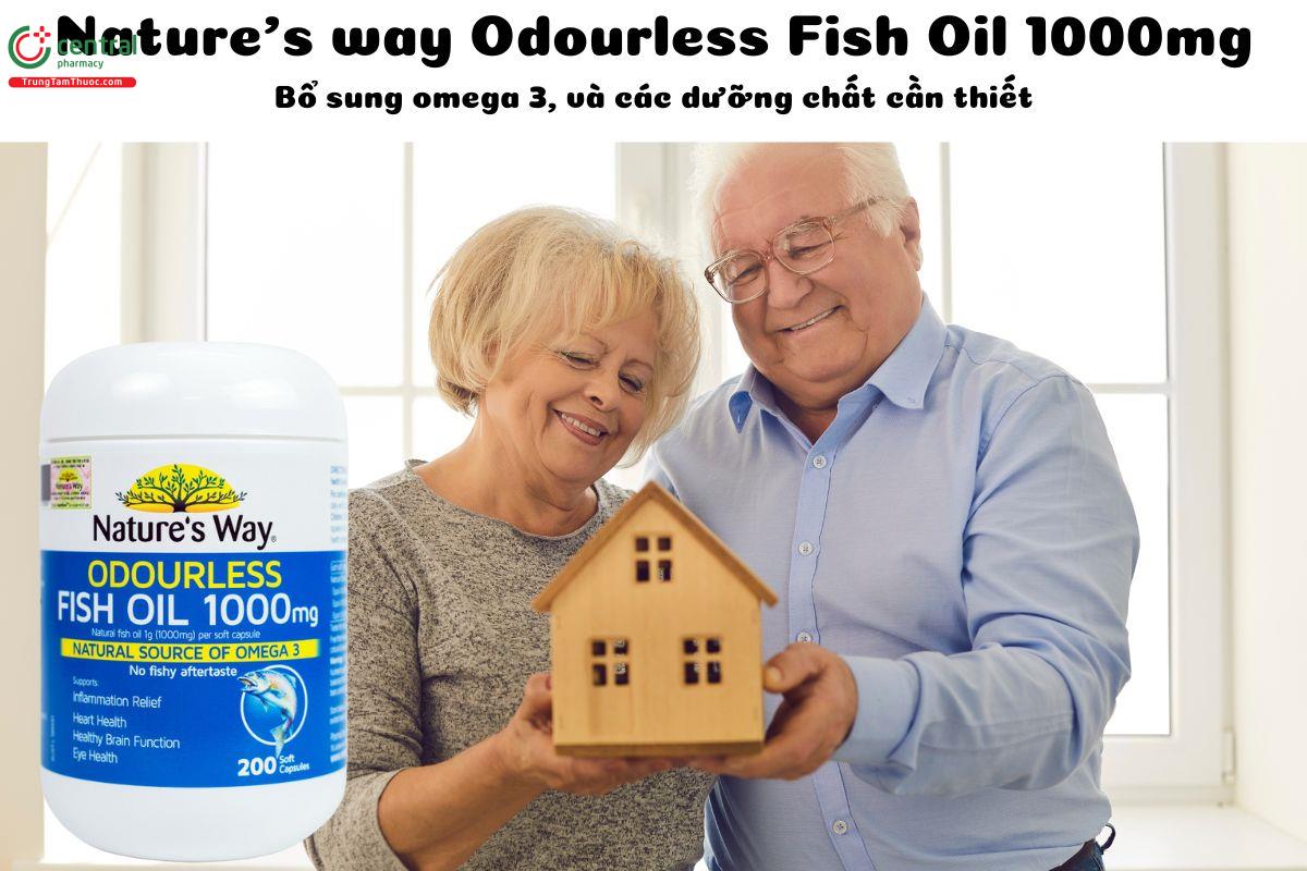 Nature's way Odourless Fish Oil 1000mg -  cung cấp DHA và EPA