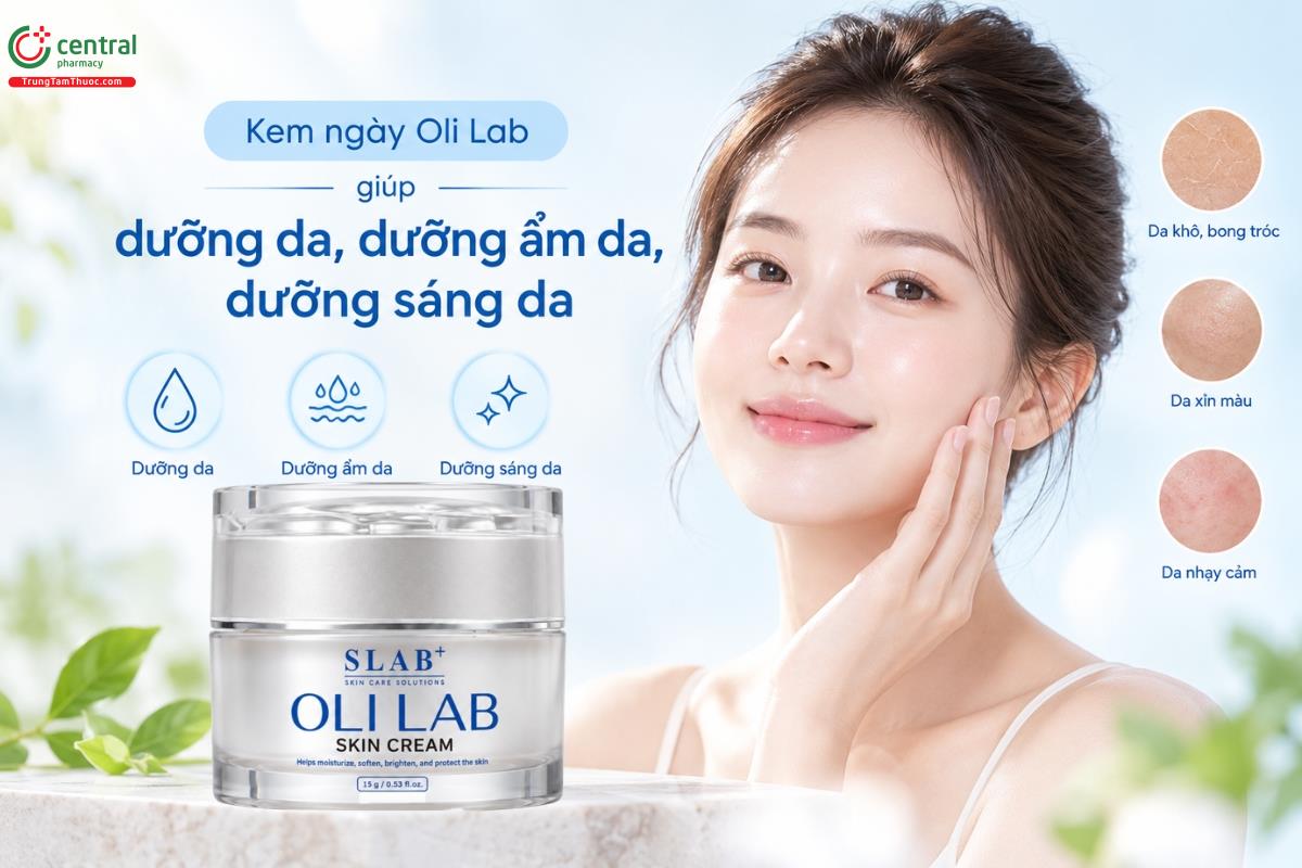 Kem ngày Oli Lab giúp dưỡng da, dưỡng ẩm da, dưỡng sáng da