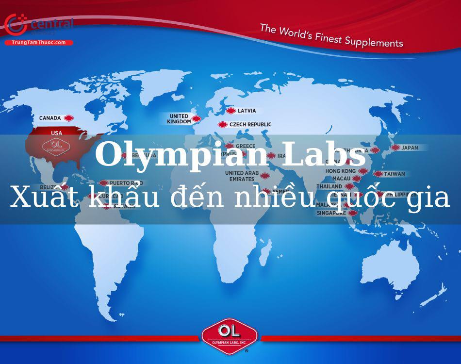 Sản phẩm của Olympian Labs có mặt ở nhiều quốc gia