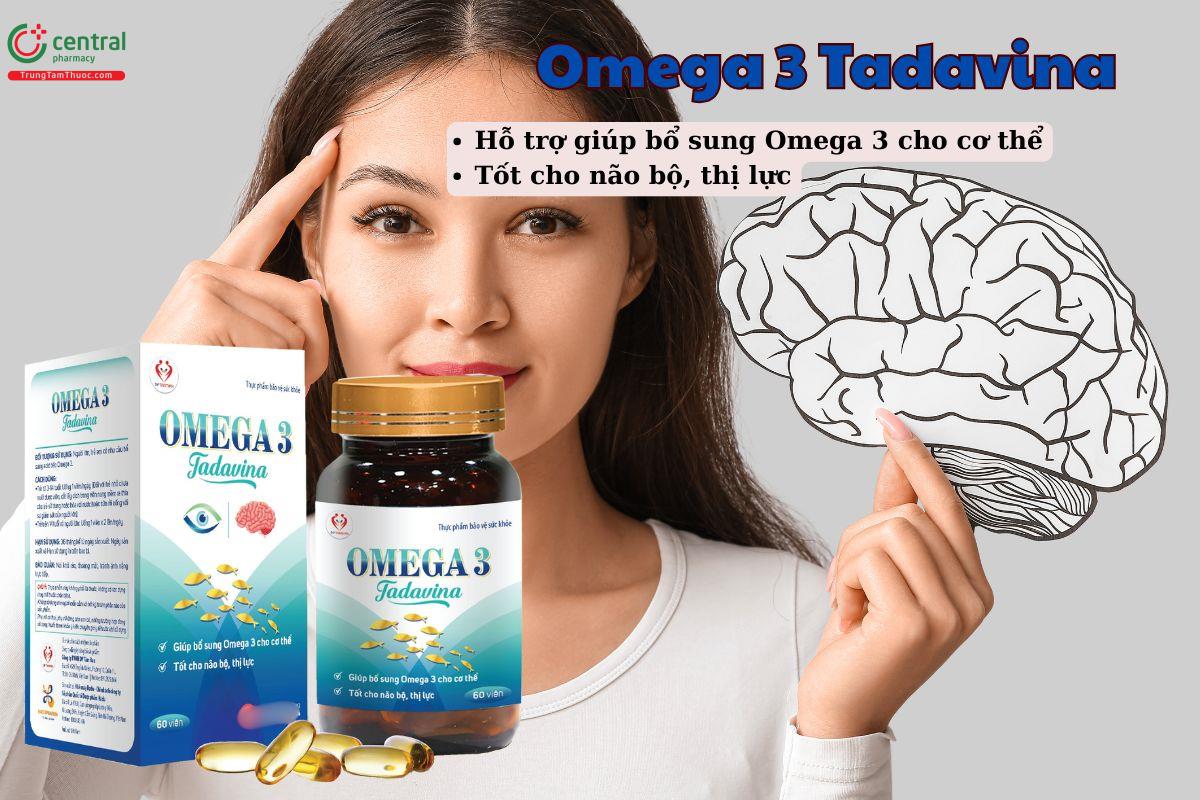 Viên uống Omega 3 Tadavina giúp bổ sung Omega 3 cho cơ thể, tốt cho thị lực và não bộ
