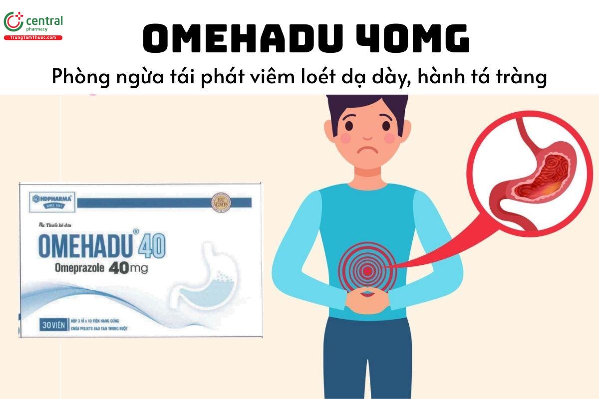 Thuốc Omehadu 40mg - Phòng ngừa tái phát viêm loét hành tá tràng