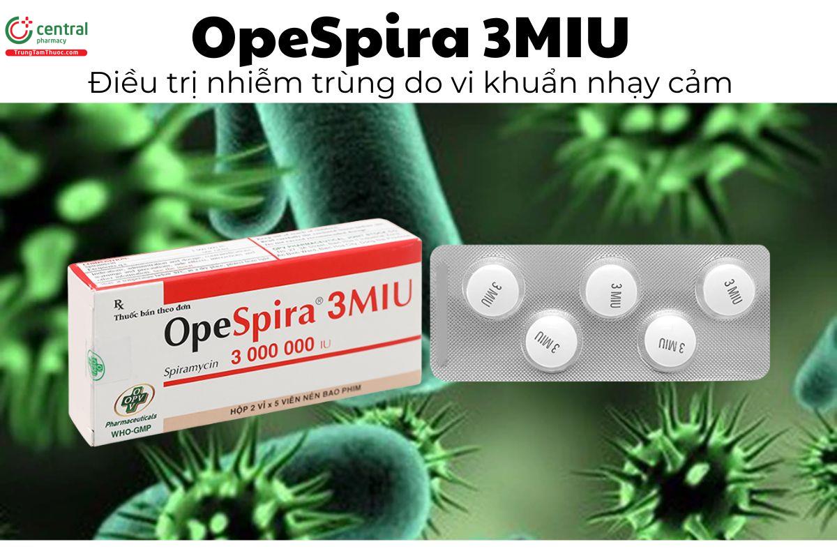 Thuốc OpeSpira 3MIU - Điều trị nhiễm trùng do vi khuẩn nhạy cảm