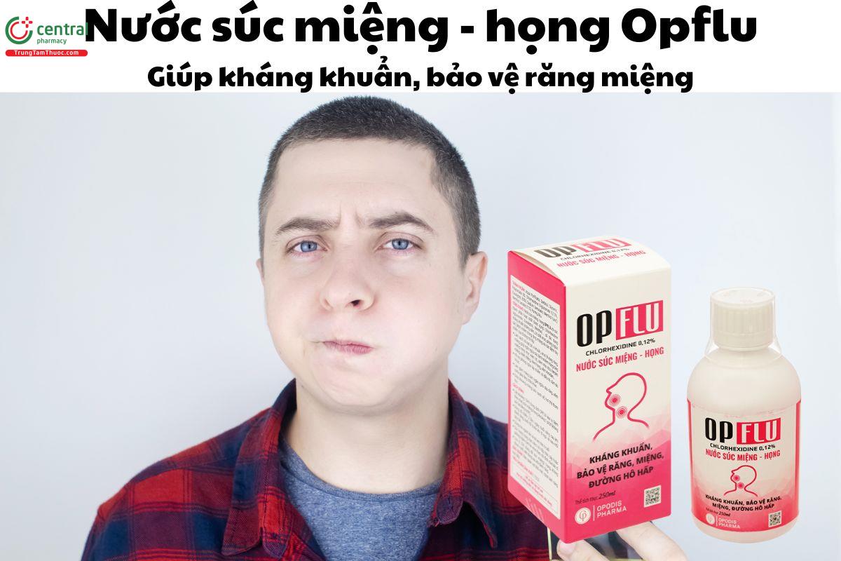 Nước súc miệng - họng Opflu - Giúp kháng khuẩn, bảo vệ răng miệng