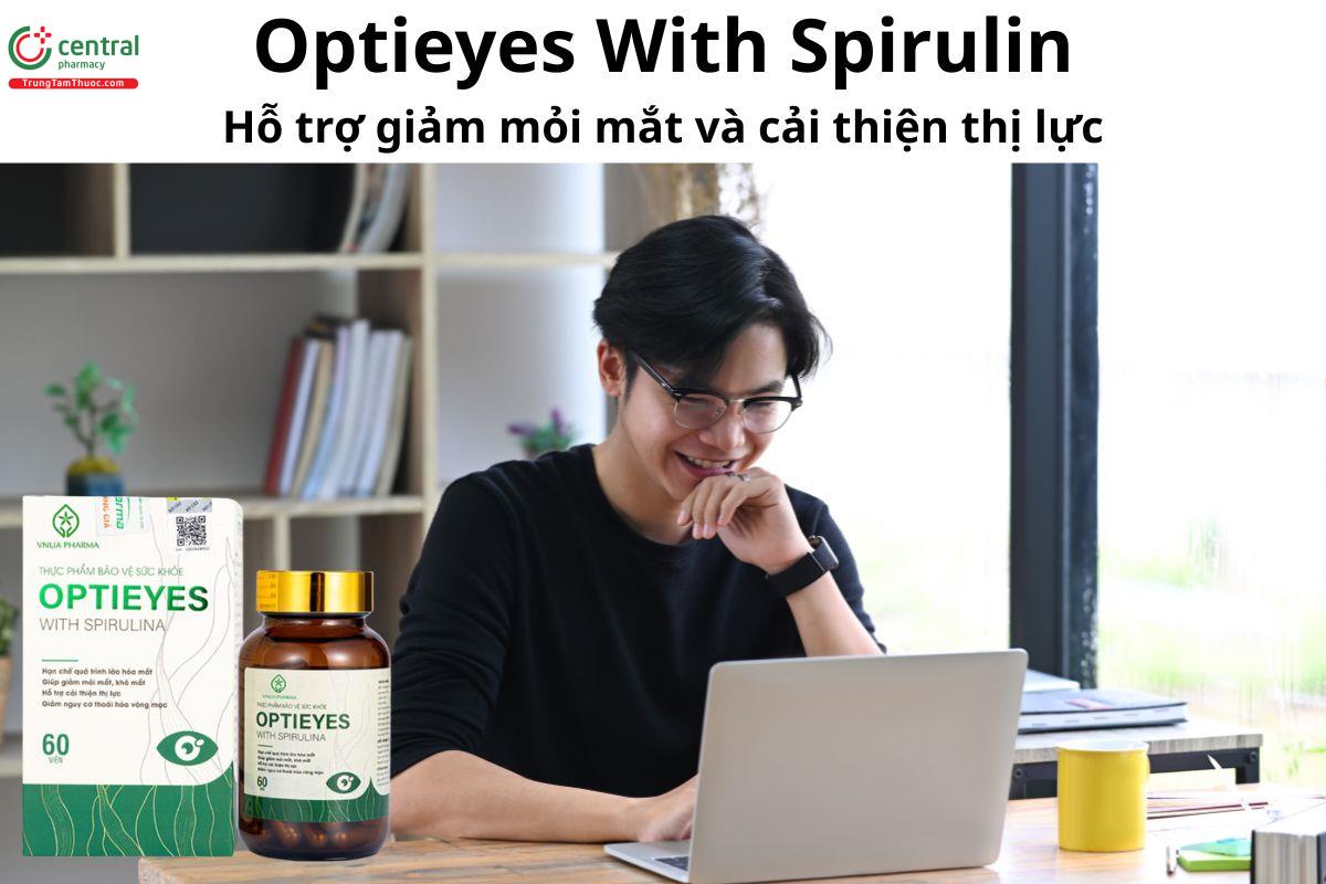 Optieyes With Spirulin - Giúp giảm khô, hạn chế tình trạng chảy nước mắt