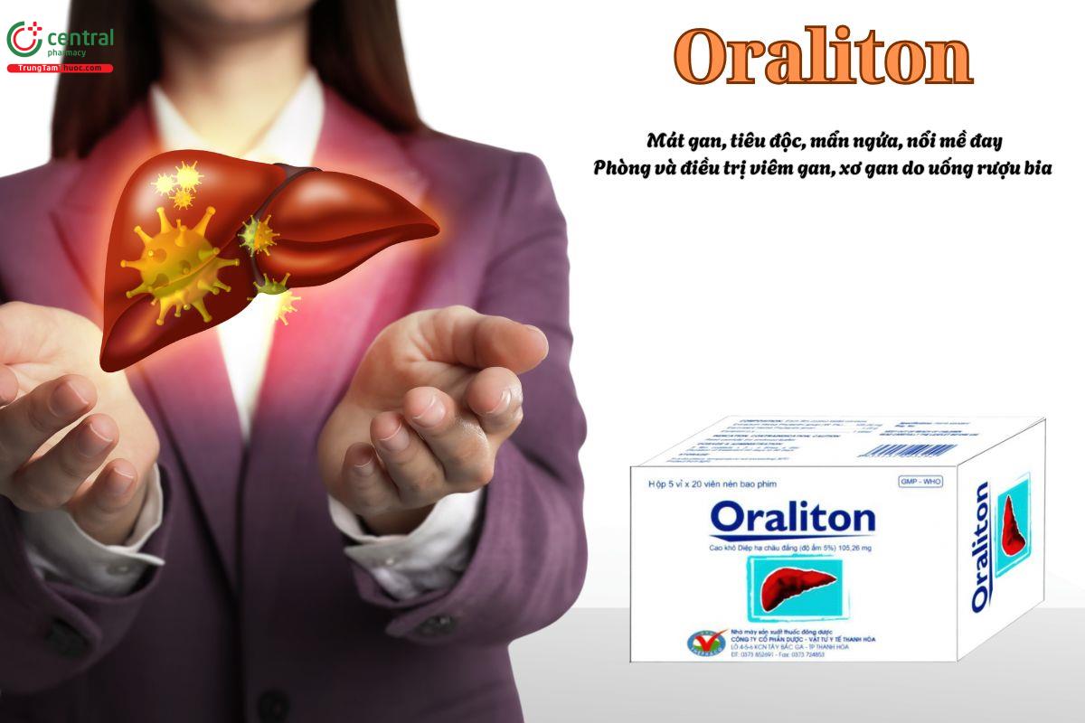 Thuốc Oraliton giúp mát gan, hỗ trợ điều trị viêm gan do virus