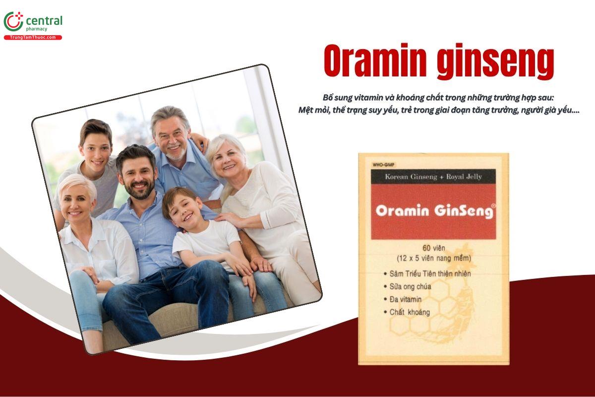 Thuốc Oramin GinSeng có tác dụng gì?