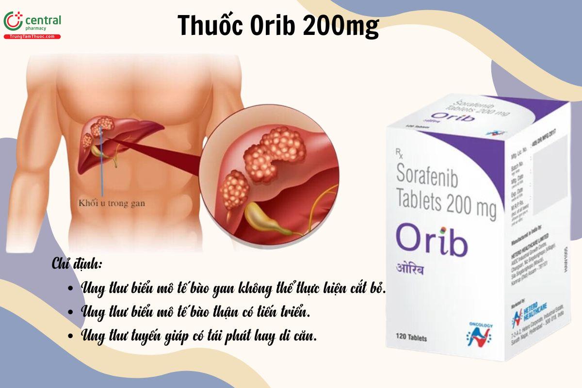 Chỉ định của thuốc Orib 200mg