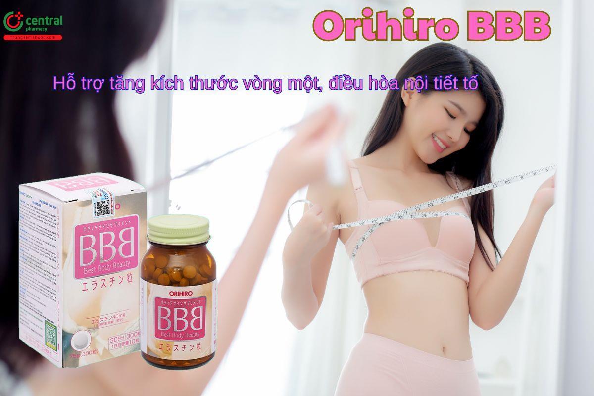 Viên uống BBB Orihiro giúp điều hoà nội tiết tố, tăng kích thước vòng 1